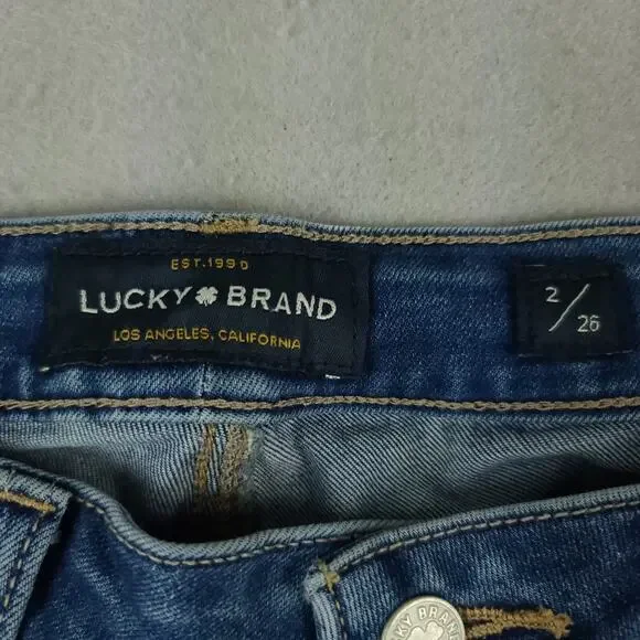 Lucky Brand Lolita Skinny Jeans Womens 2 26 Blue Denim Mid Rise Stretch - Picture 2 of 16